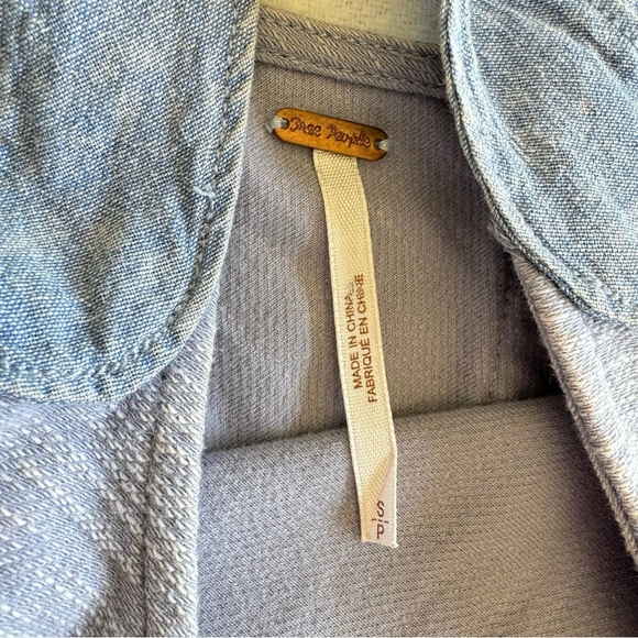 Free People Mini Bodycon Stretchy Denim Look Dress Size S - Picture 4 of 9